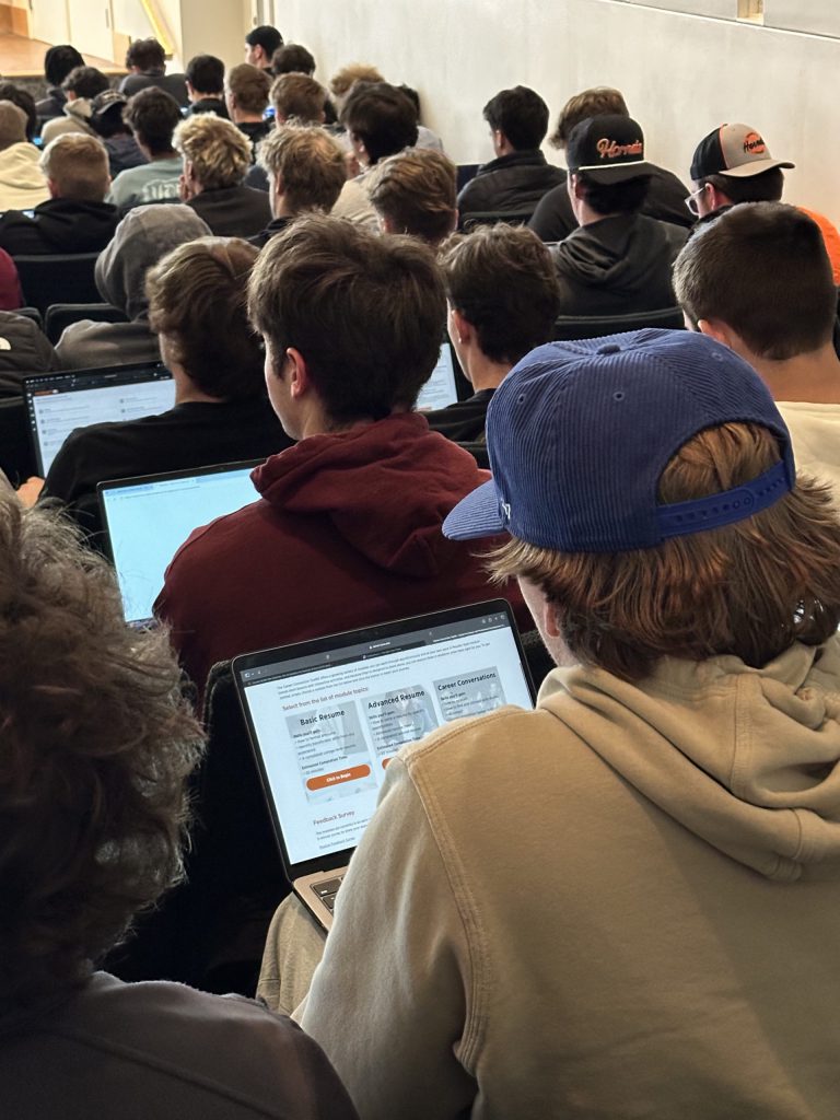 students at Athletes Advantage workshop