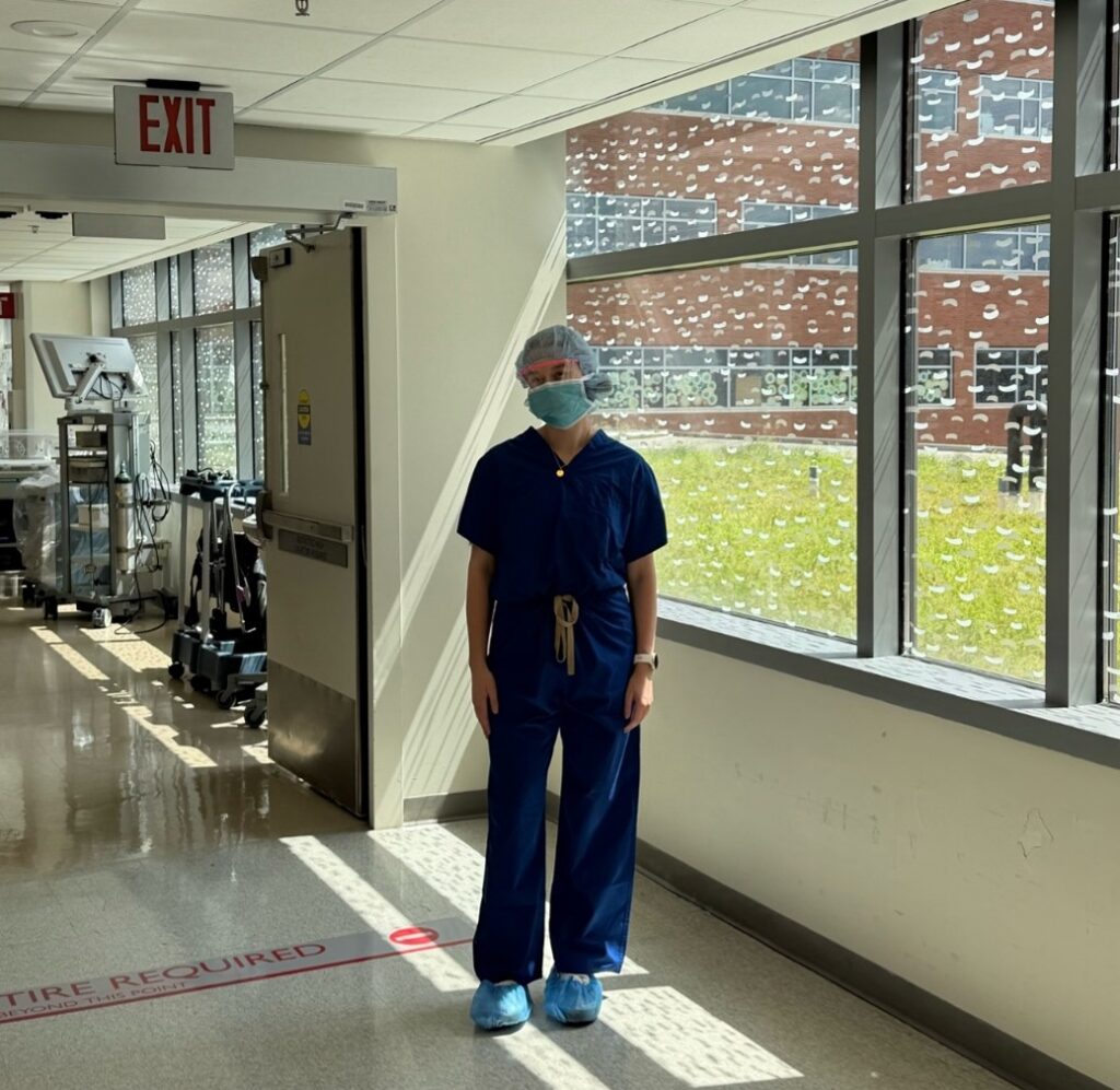 Madison Vrba at her internship.